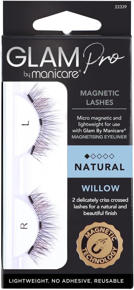 GLAM PRO by Manicare Magnetic False Eyelashes - Natural Style Willow