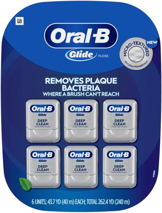 Glide Oral-B Pro-Health Deep Clean Floss, Mint, Pack of 6