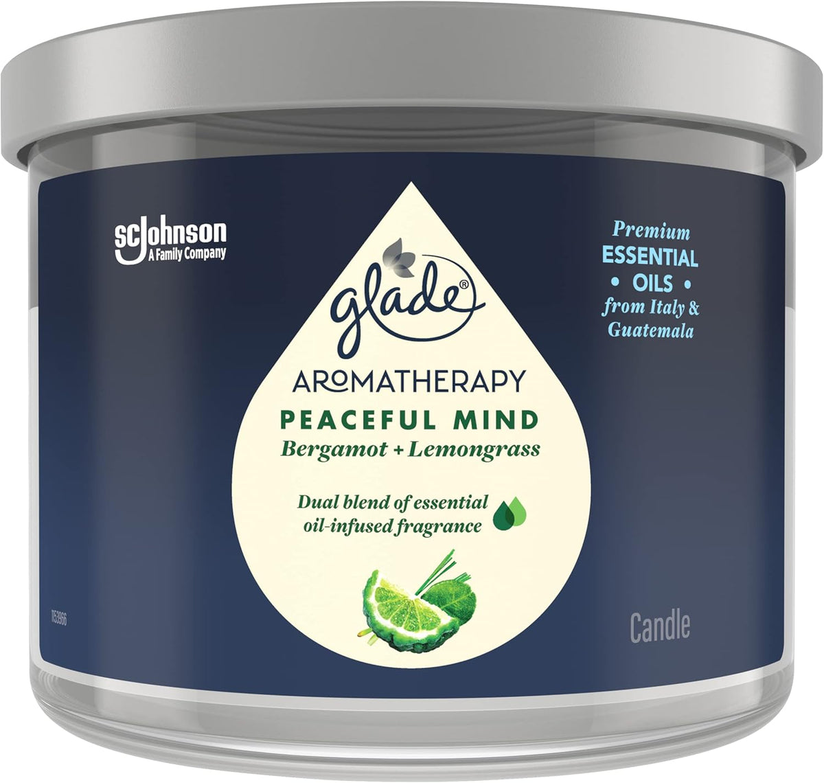 Glade Aromatherapy Calm Mind Candle – Bergamot & Lemongrass