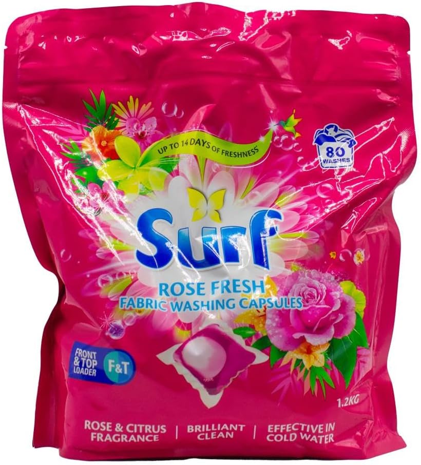 Surf Fabric Washing Capsules Rose Fresh 80 Pack