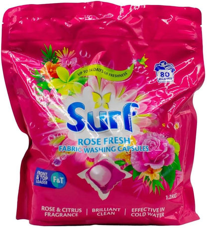 Surf Fabric Washing Capsules Rose Fresh 80 Pack