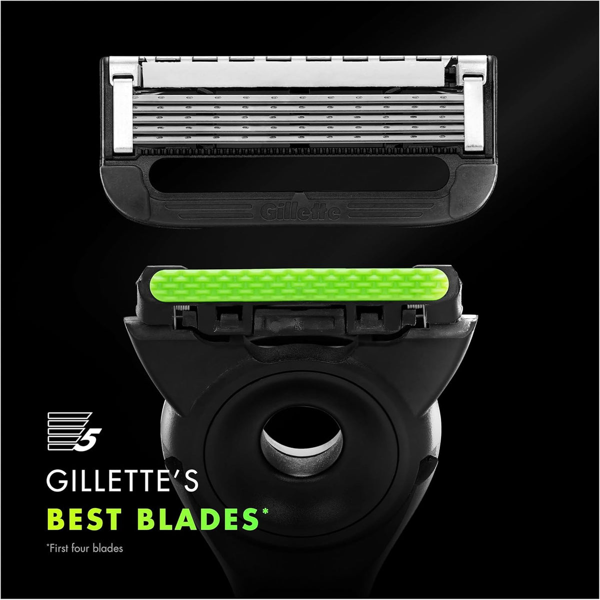 Gillette Labs Exfoliating Bar Men's Razor with 4 Blade Refills and Stand image 8