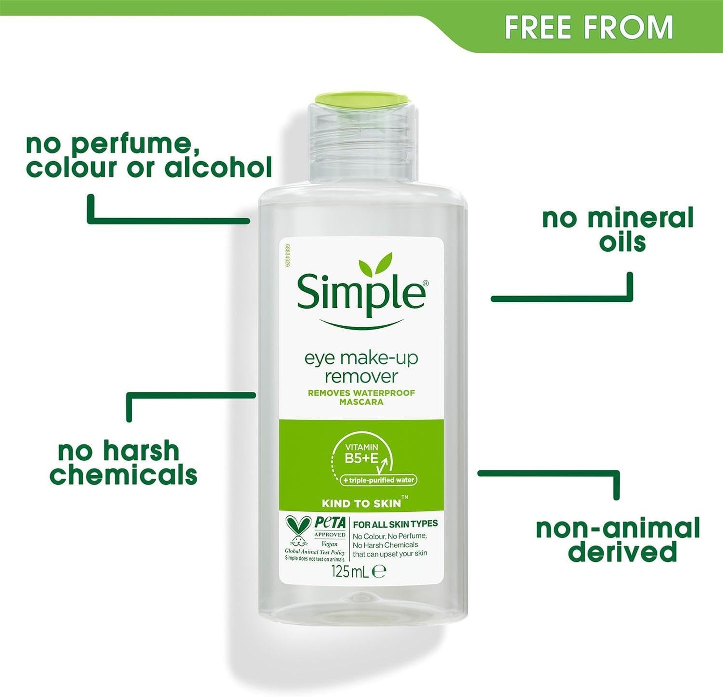 Simple Kind to Skin Eye Make-Up Remover 125ml image 6