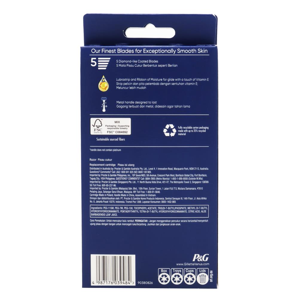 Gillette Venus Deluxe Smooth Platinum Women's Razor image 8