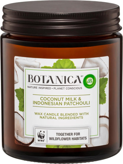 Air Wick Botanica Coconut Milk & Indonesian Patchouli Candle 205g
