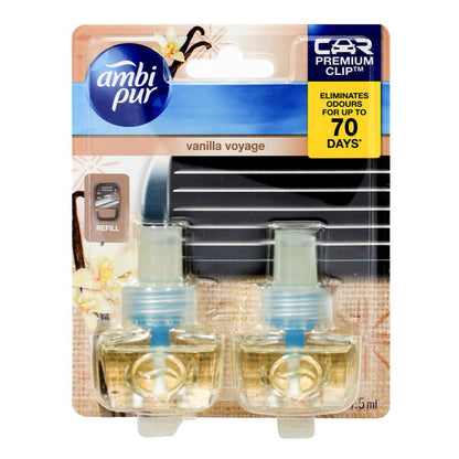 Ambi Pur Vanilla Voyage Car Air Freshener Refill 2 x 7.5ml image 3