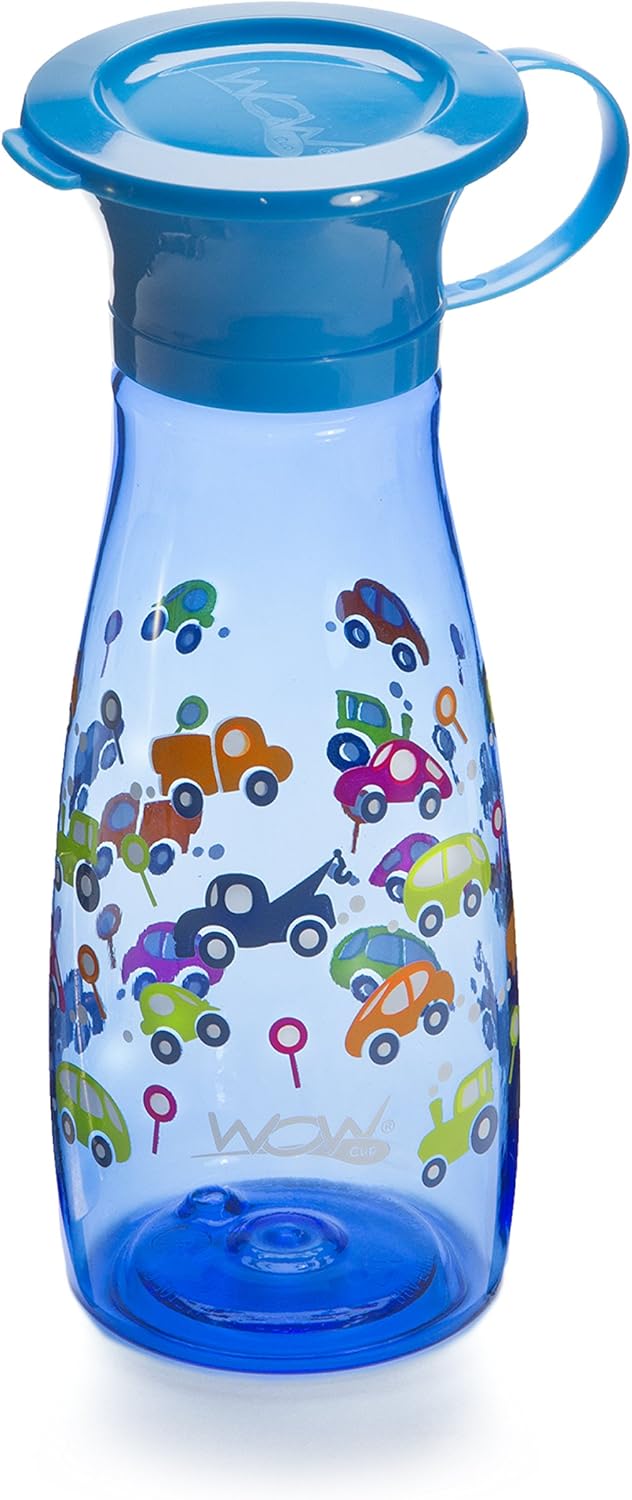 WOW CUP Mini 360° Spill-Free Sippy Cup – Blue Cars