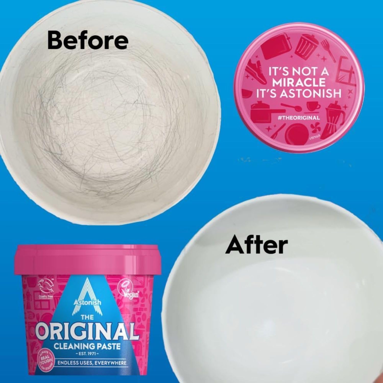 Astonish The Original Cleaning Paste 500g – Multi-Purpose, Chemical-Free, Mandarin & Peaches Scent image 6