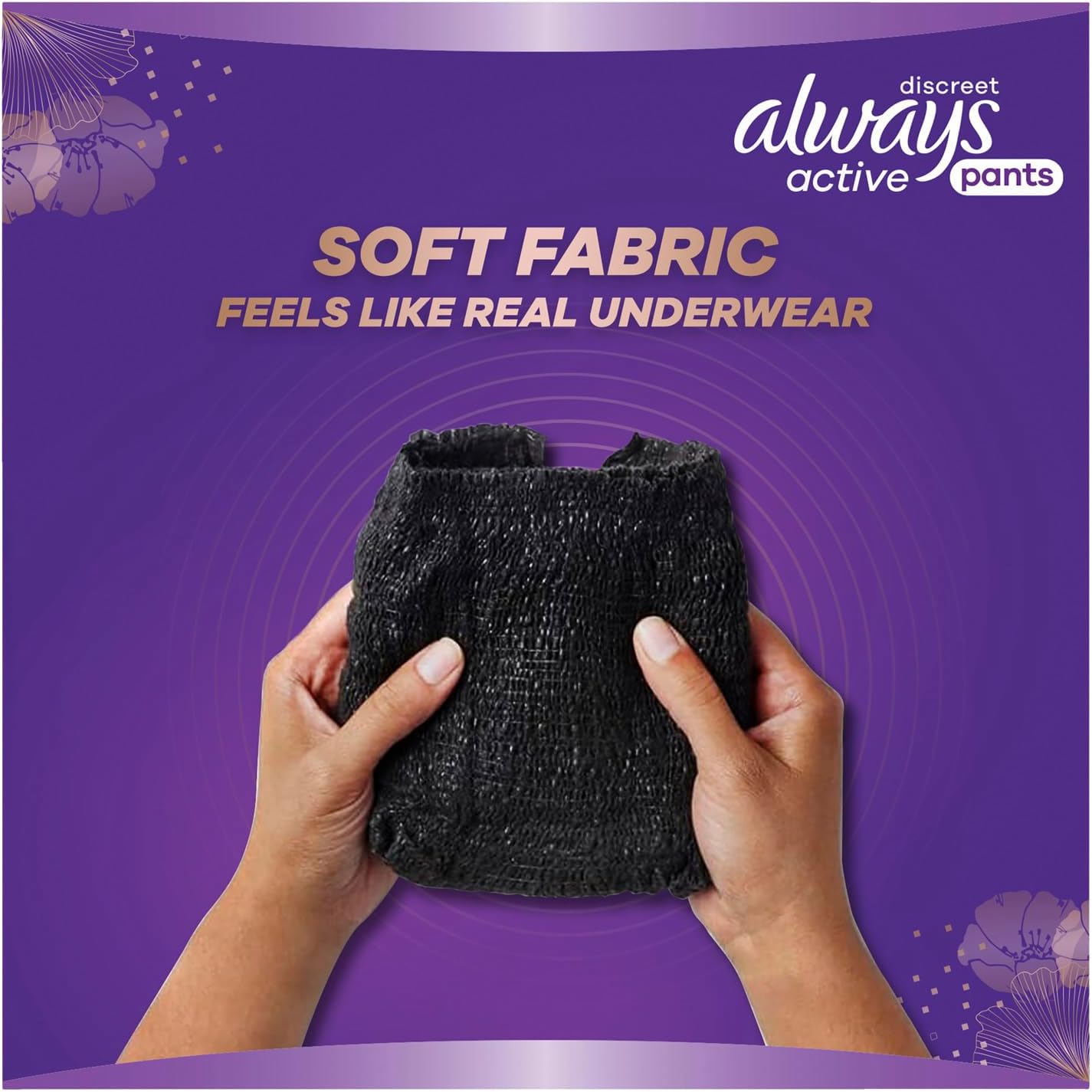 Always Discreet Active Wear Pants For Bladder Leaks and Adult Incontinence, Large 8 Pants image 7