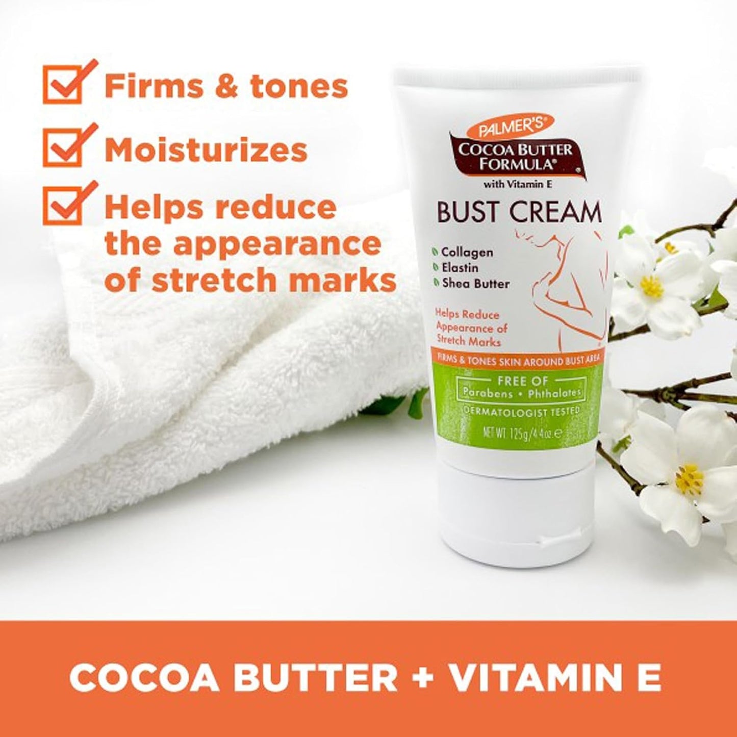 PALMER'S Cocoa Butter Formula Bust Cream, 4.4 Ounce, 125 g image 5