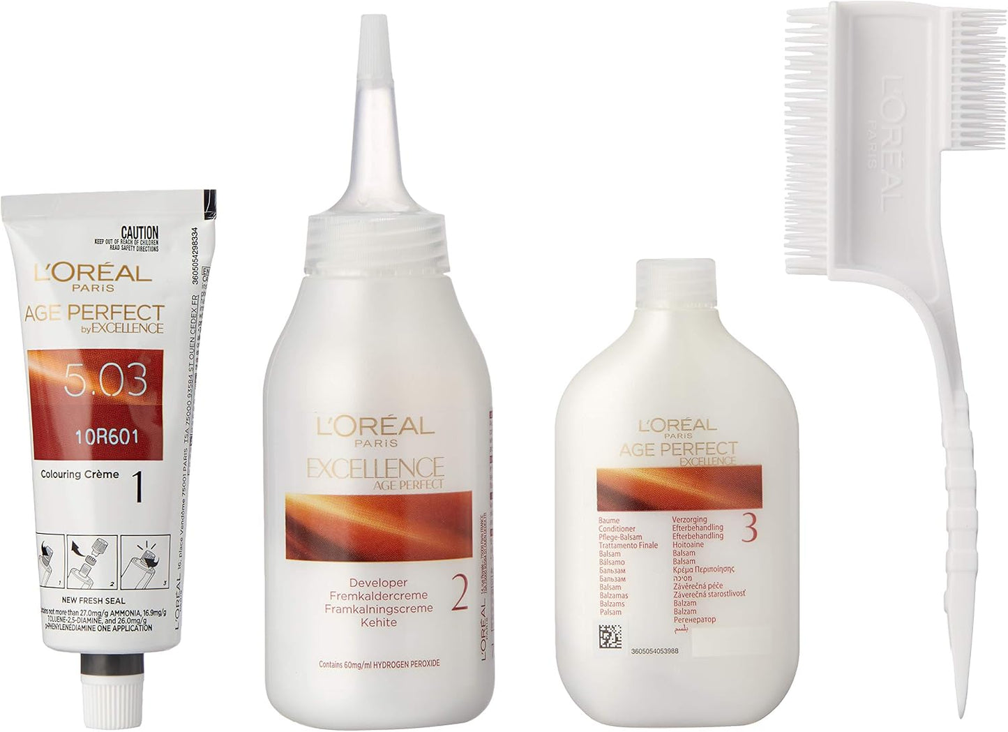 L'Oréal Paris Excellence Age Perfect Permananent Hair Colour - 5.03 Warm Golden Brown (Natural Blended Colour) image 3