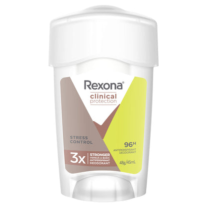 Rexona Women Clinical Antiperspirant Cream Stick Deodorant Stress Control, 45ml, 96 Hour Protection image 8