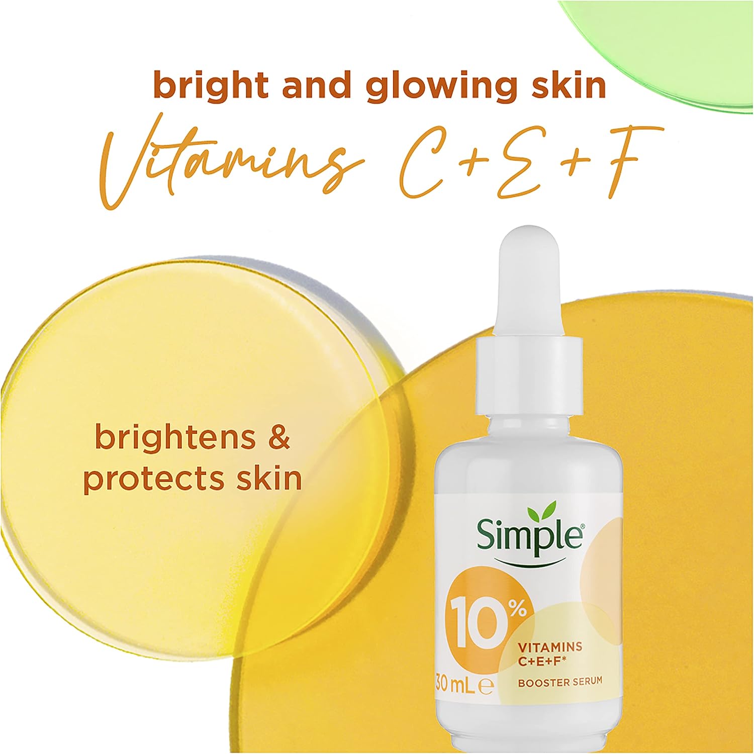 Simple Booster Serum 10% Vitamin C+E+F For Youthful, Glowing Skin 30mL image 3