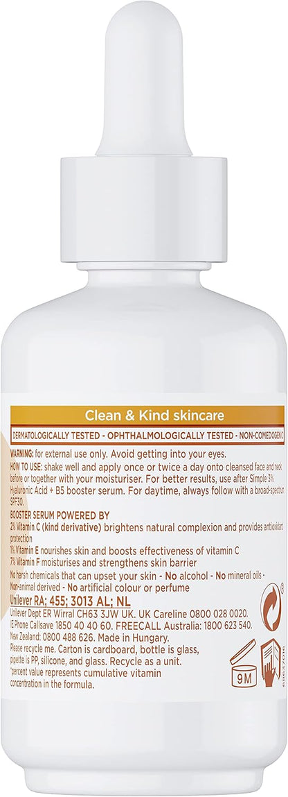 Simple Booster Serum 10% Vitamin C+E+F For Youthful, Glowing Skin 30mL image 2