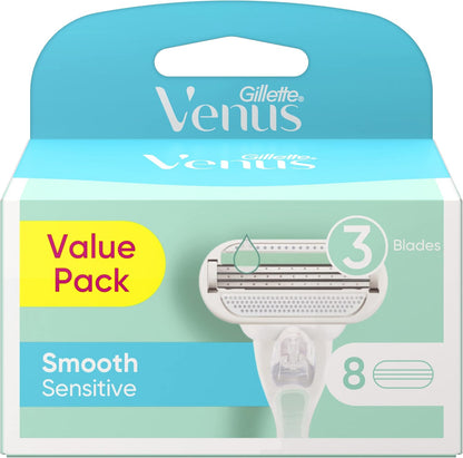 Gillette Venus Smooth Sensitive Razor Refill Blades 8 Count