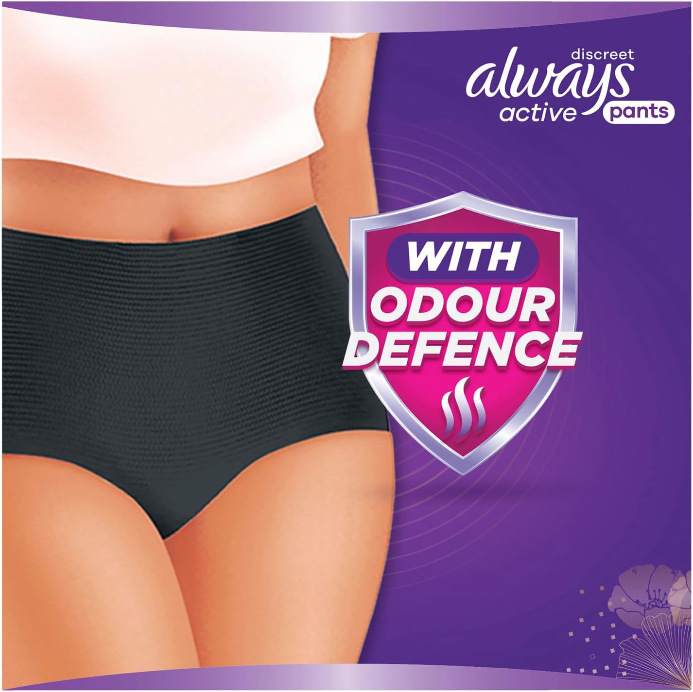 Always Discreet Active Wear Pants For Bladder Leaks and Adult Incontinence, Large 8 Pants image 4