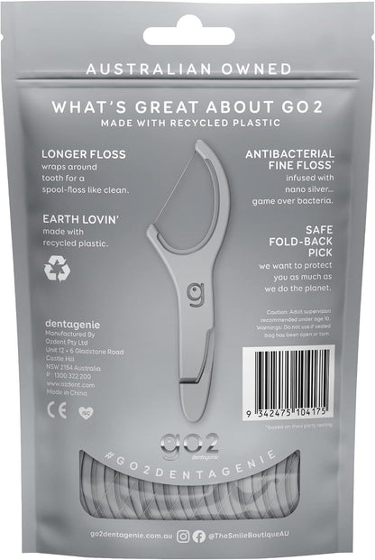 GO2 Dentagenie Silver Antibacterial Flosspyx Minty 36 pk image 2