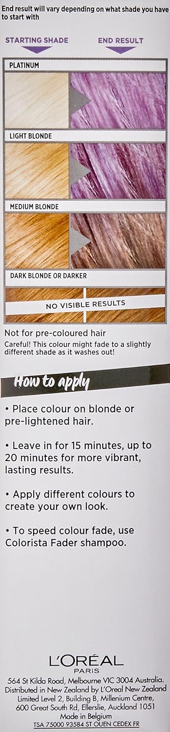 L'Oreal Paris Colourista Washout Purple (Semi-Permanent Hair Colour) image 5