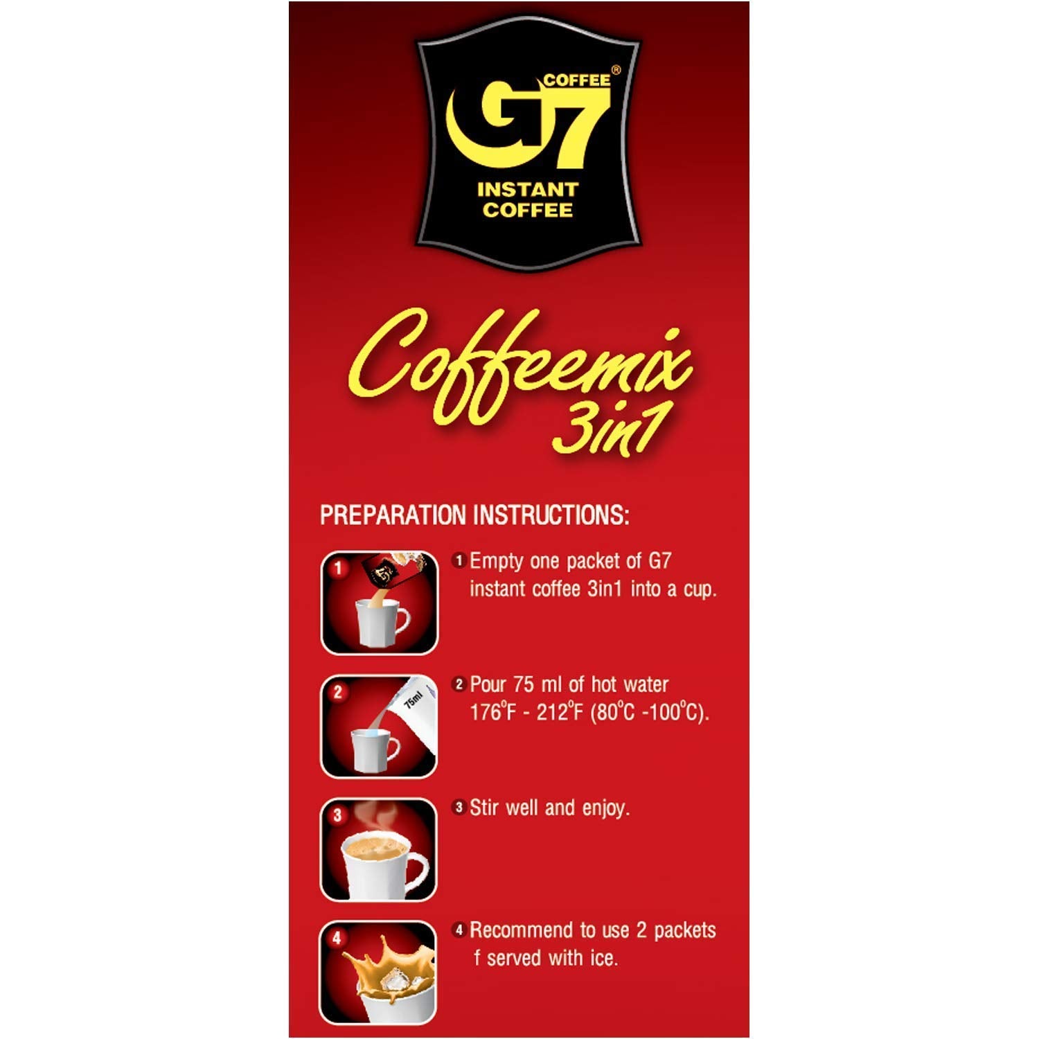 G7 Coffee Instant Coffee 3 In 1 Vietnamese Coffee 120 Sticksx16g 1.92kg image 4