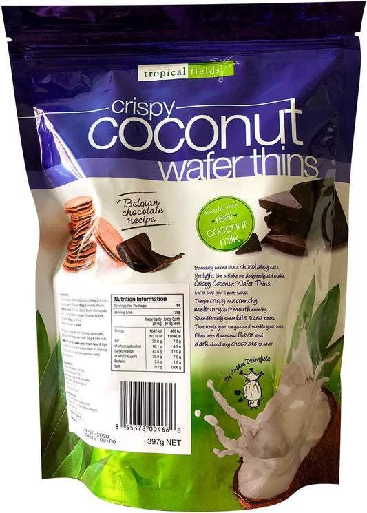 TROPICAL FIELDS Crispy Coconut Wafer Thins 397g image 2