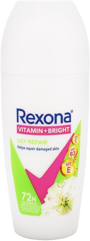 Rexona Vitamin+Bright Lily Repair Antiperspirant Roll-On 45mL