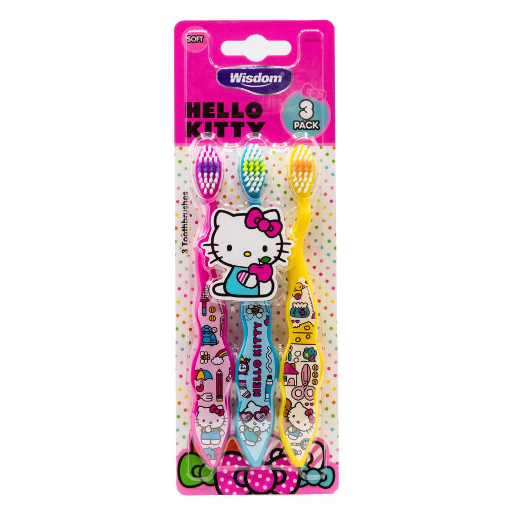 Wisdom Hello Kitty Kids Toothbrush – Soft Bristles, Official Licensed Design, 3 Pack image 6