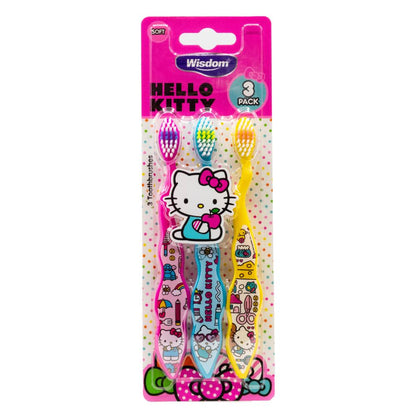 Wisdom Hello Kitty Kids Toothbrush – Soft Bristles, Official Licensed Design, 3 Pack image 6