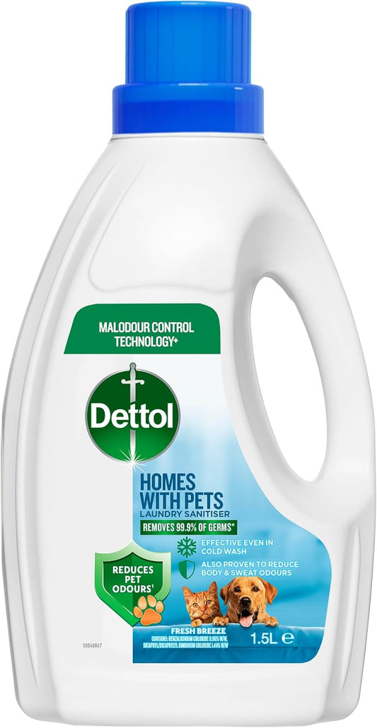 Dettol Homes with Pets Laundry Sanitiser Fresh Breeze 1.5L