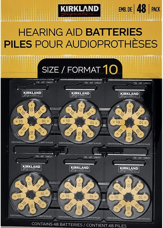 Kirkland Signature Hearing Aid Batteries Size 10 - 48 Pack