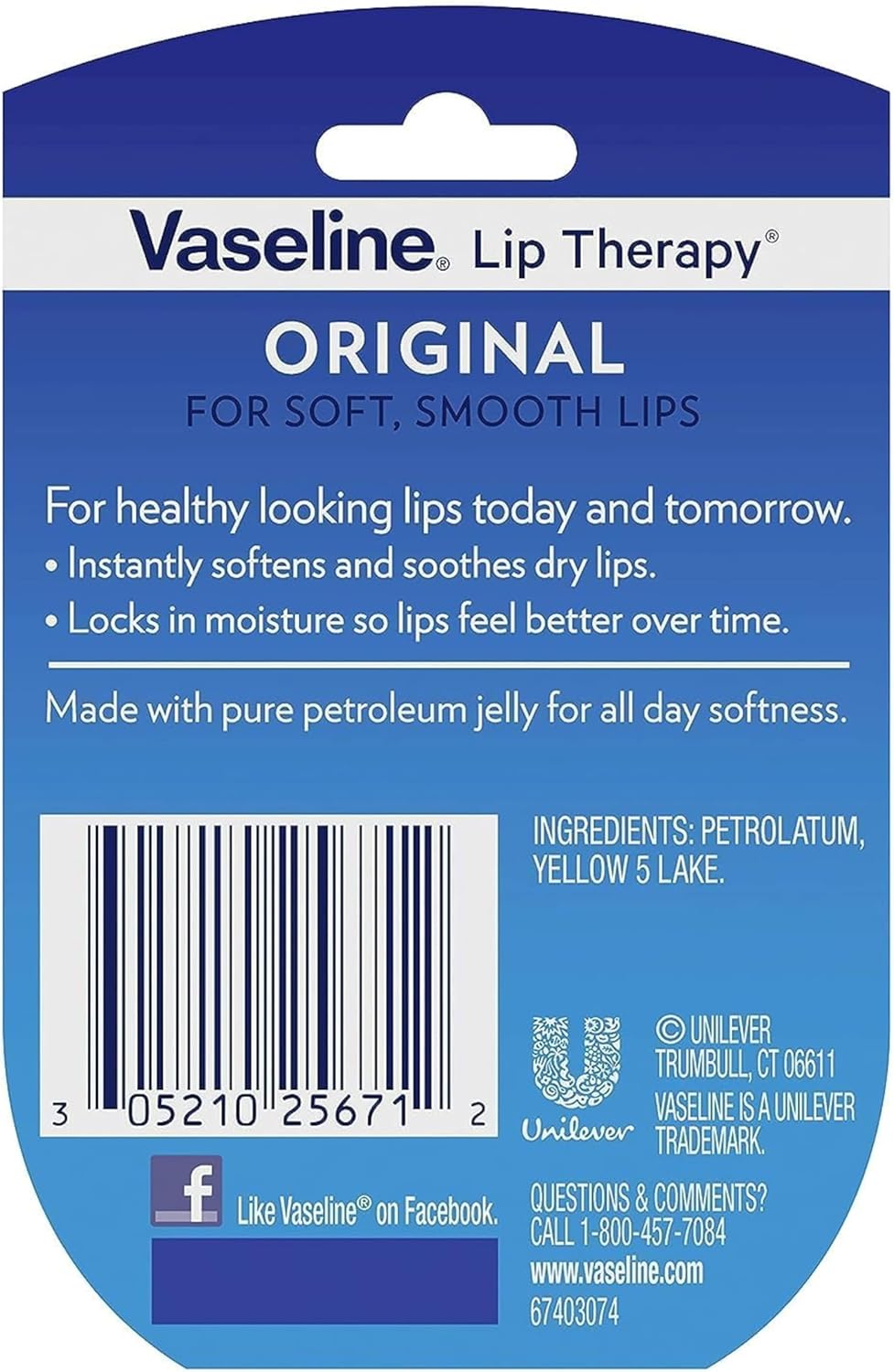 Vaseline Lip Therapy Original Lip Balm 7g image 5