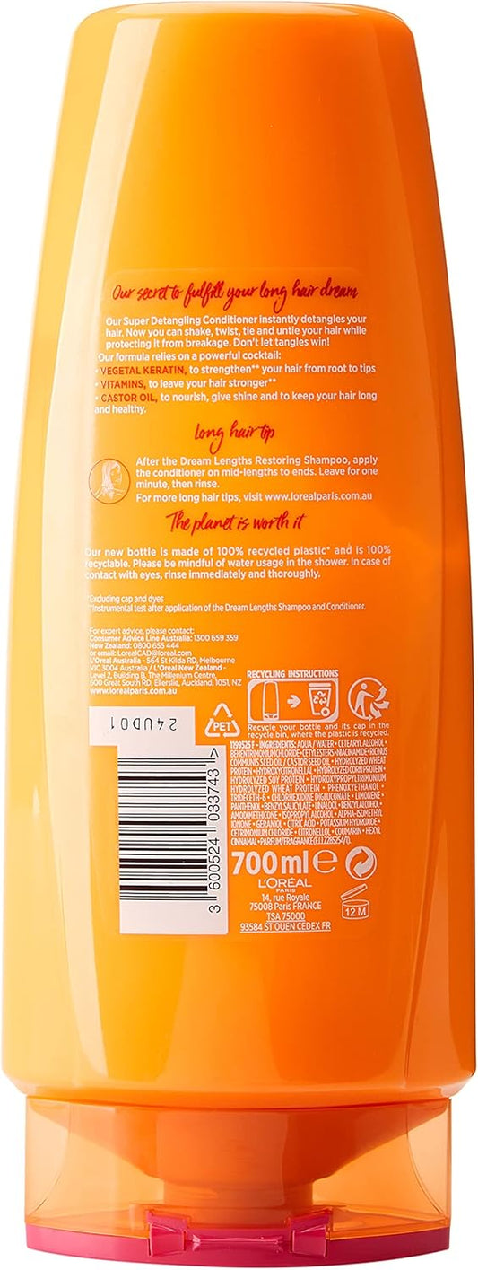 L'Oréal Paris Elvive Dream Lengths Detangling Conditioner 700ml Bulk Size image 2