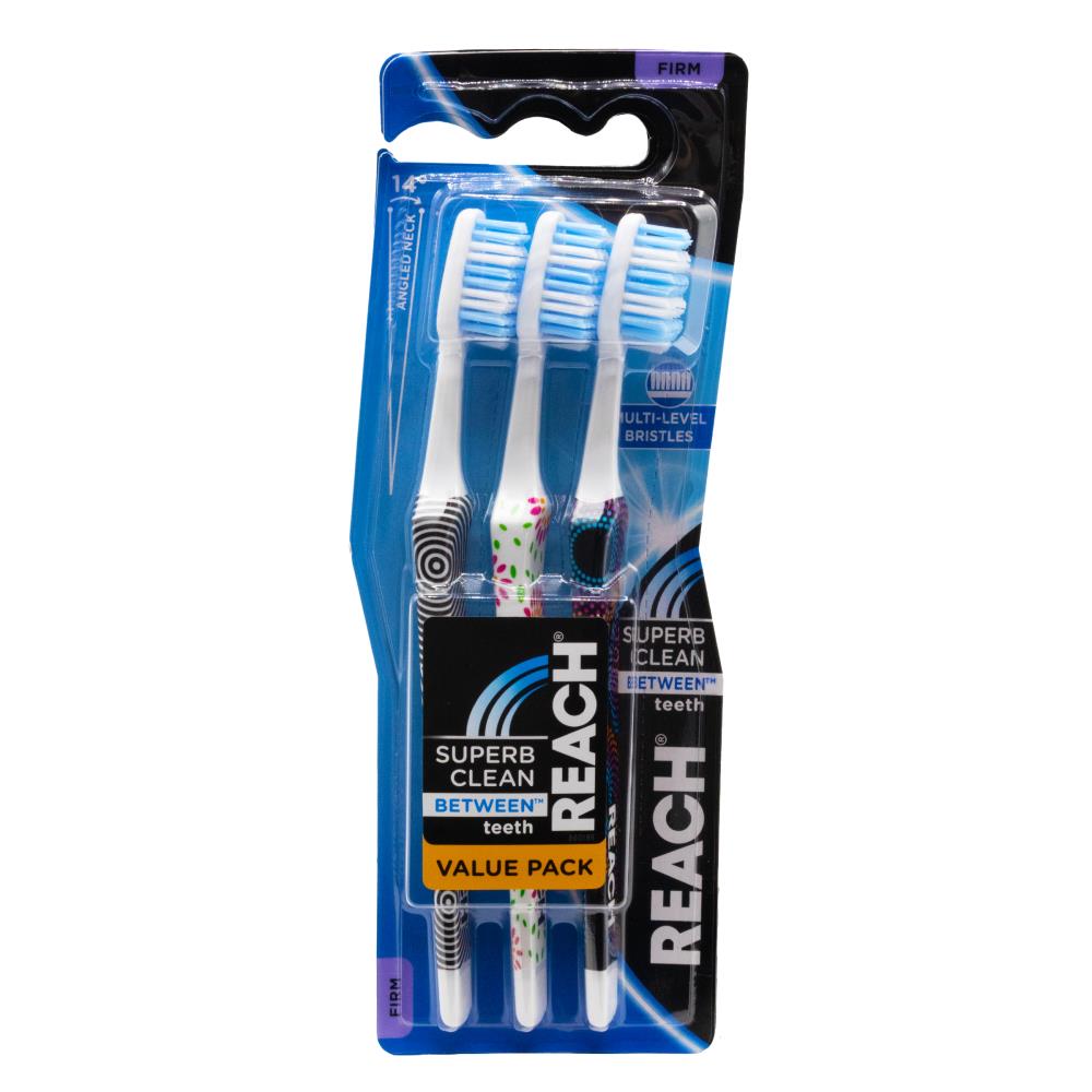 Reach Superb Clean Between Teeth Firm Toothbrush, Pack of 3 image 2