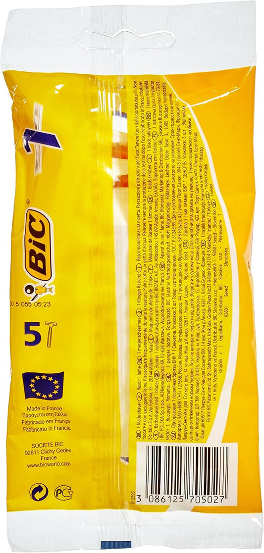 Bic 1 Sensitive Disposable Razors, Pack of 5 image 2
