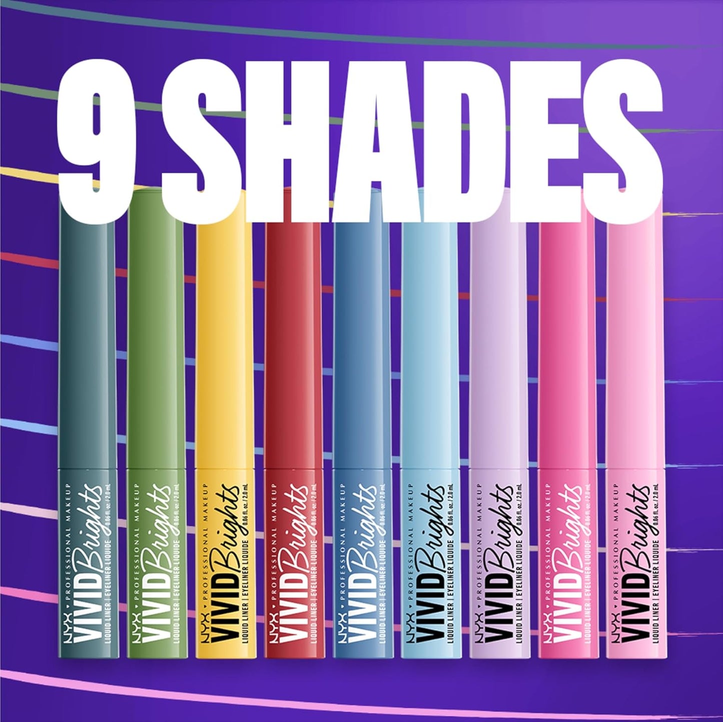 NYX Professional Makeup Vivid Brights Matte Liquid Eyeliner - On Red image 5
