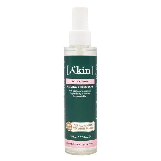 AKIN DEODORANT NATURAL ROSE AND MINT 150mL