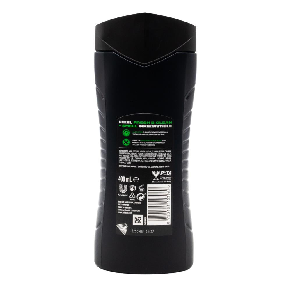 Axe 3-in-1 Africa Body Wash for Men – Squeezed Mandarin & Sandalwood, 400ml image 3