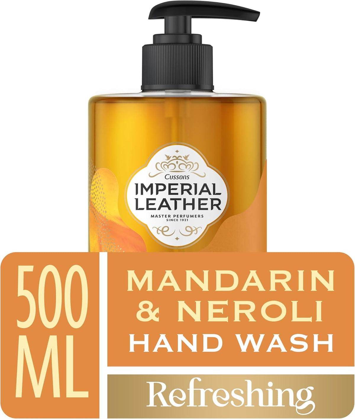 IMPERIAL LEATHER HAND WASH ANTIBACTERIAL REFRESHING MANDARIN AND NEROLI 500mL image 4