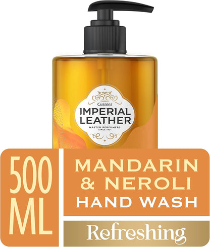IMPERIAL LEATHER HAND WASH ANTIBACTERIAL REFRESHING MANDARIN AND NEROLI 500mL image 4