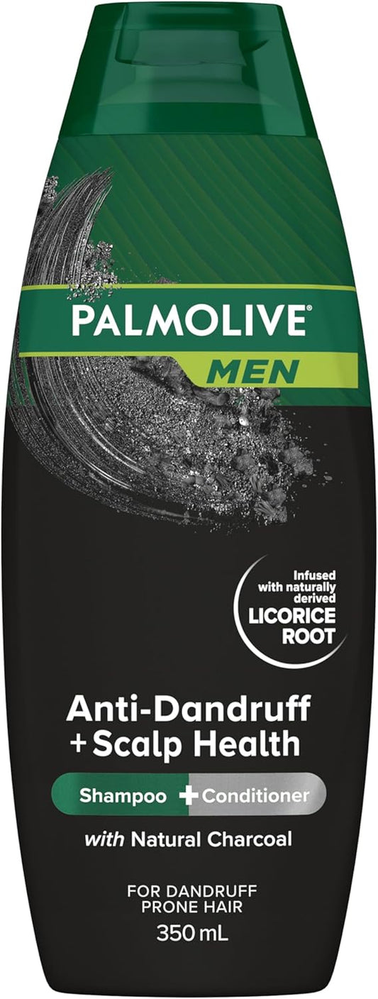 Palmolive Men 2-in-1 Deep Clean Shampoo & Conditioner with Natural Charcoal and Licorice Root, 350mL