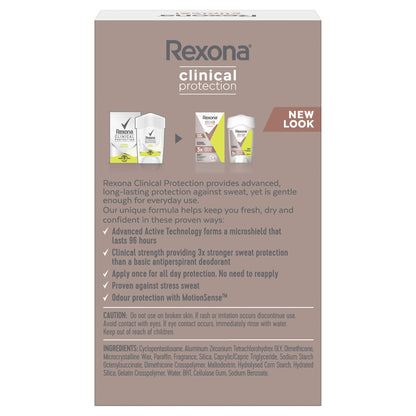 Rexona Women Clinical Antiperspirant Cream Stick Deodorant Stress Control, 45ml, 96 Hour Protection image 4