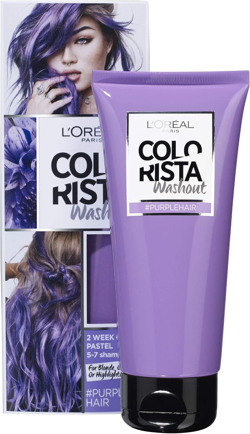 L'Oreal Paris Colourista Washout Purple (Semi-Permanent Hair Colour)