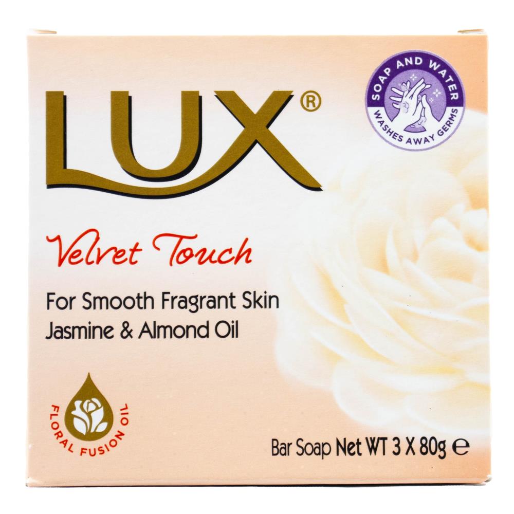 Lux Velvet Touch Jasmine & Almond Oil Soap Bar 3-Pack image 2