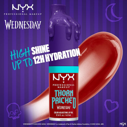 NYX Professional Makeup Wednesday Color-Shifting Lip Oil - Thorn Pricked image 4