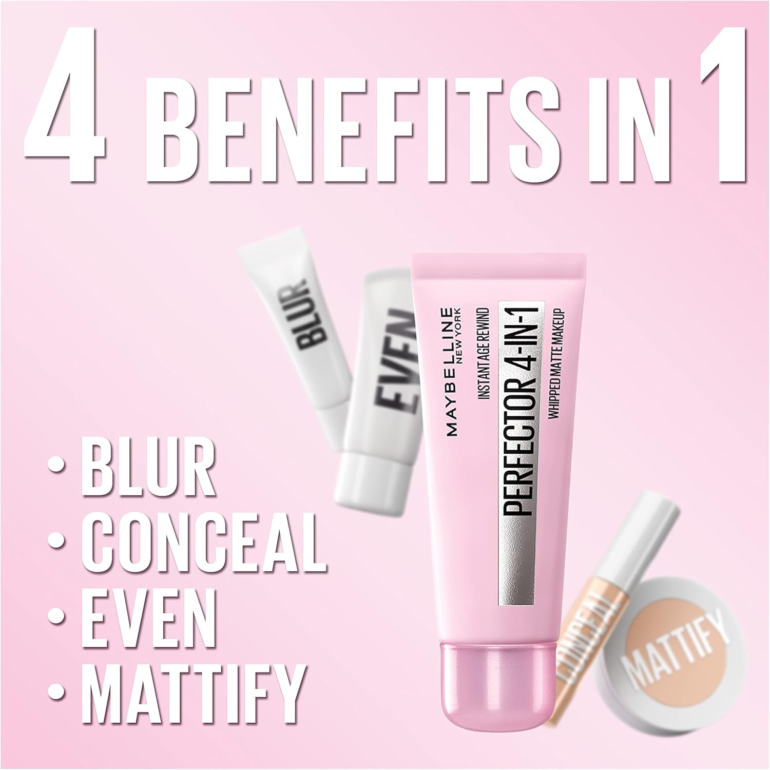 Maybelline Instant Age Rewind Perfector 4-in-1 Glow Makeup - Light Medium image 4