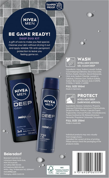 NIVEA MEN Deep Be Game Ready Skincare Set (2 Piece) image 3