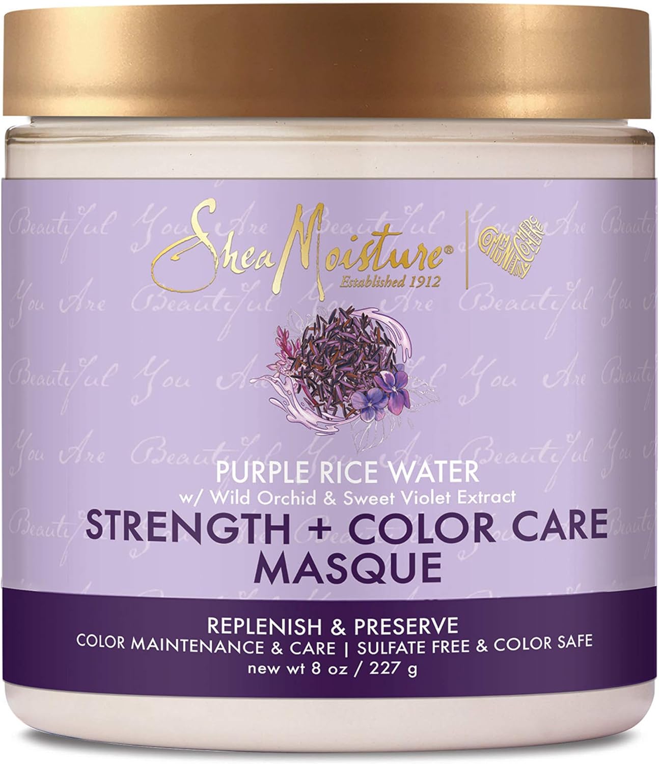 SheaMoisture Purple Rice Water Strength + Color Care Masque 227g