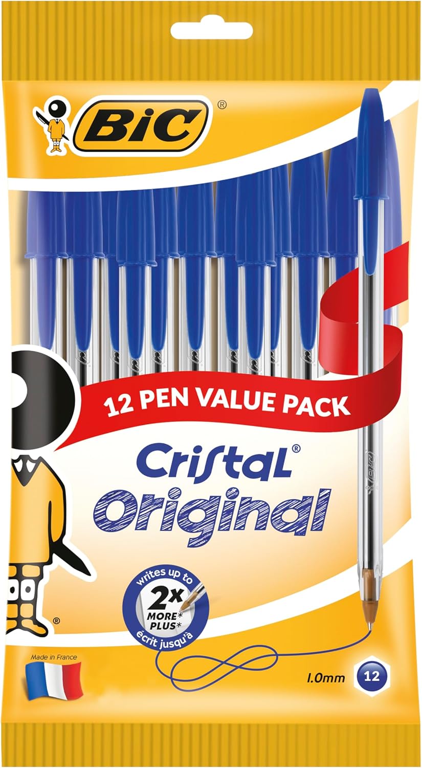 BIC Cristal Original Ballpoint Pens - Blue 12 Pack image 9