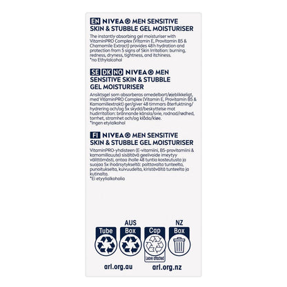 NIVEA MEN Sensitive Skin & Stubble Gel Moisturiser 50ml image 7