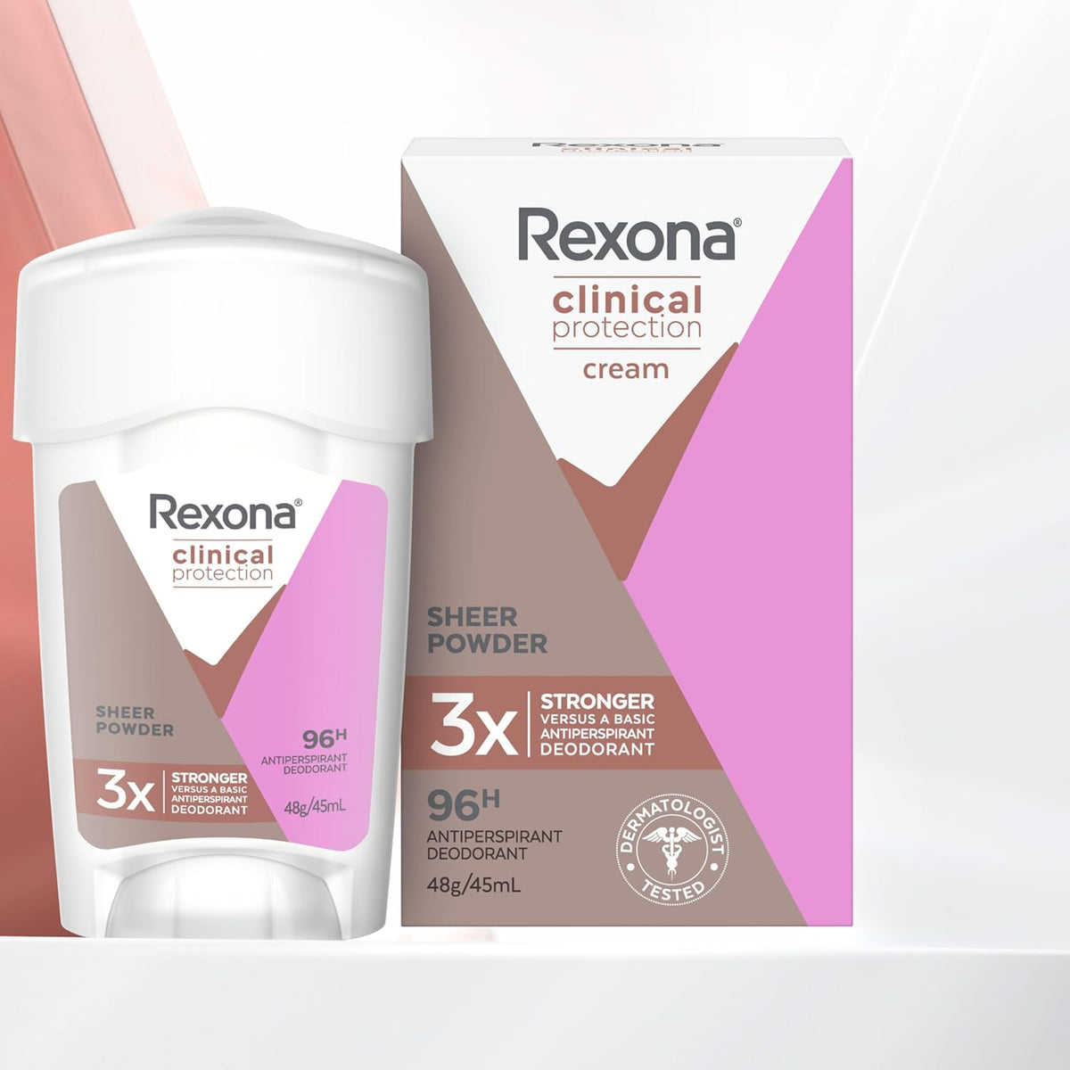 Rexona Women Clinical Protection Antiperspirant Cream Stick Deodorant Sheer Powder 45ml image 7