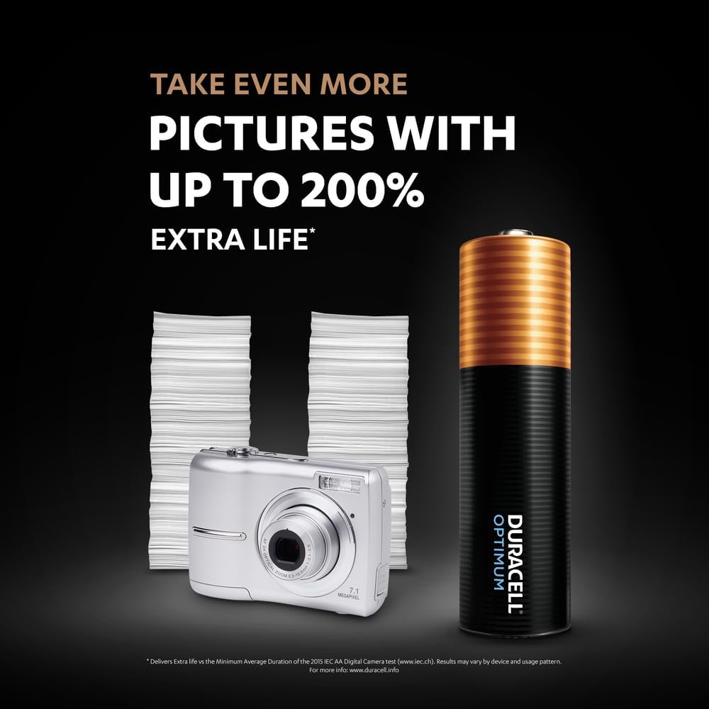 Duracell Optimum AA Alkaline Batteries, 8 Pack image 4